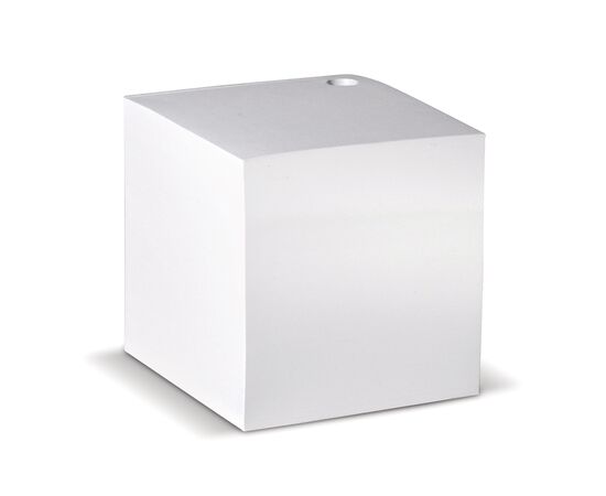 Cube pad with hole, 10x10x10cm White - empty LT91801-N0001