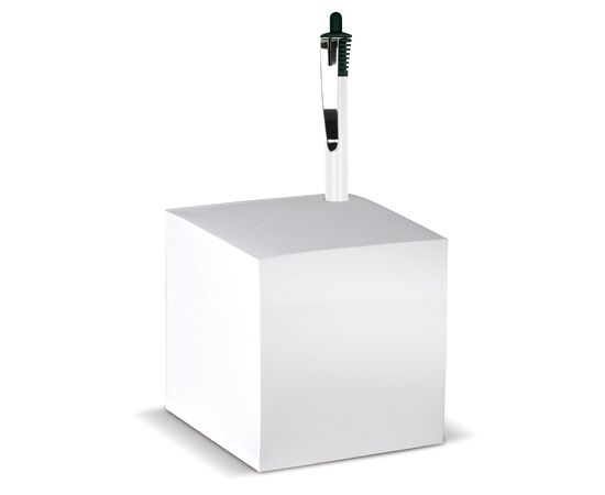 Cube pad with hole, 10x10x10cm White - empty LT91801-N0001