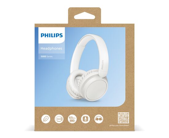 TAH5209 |Philips Bluetooth Over-Ear-Kopfhörer mit 65 Stunden Spielzeit  Weiß - Philips Audio LT42252-N0001