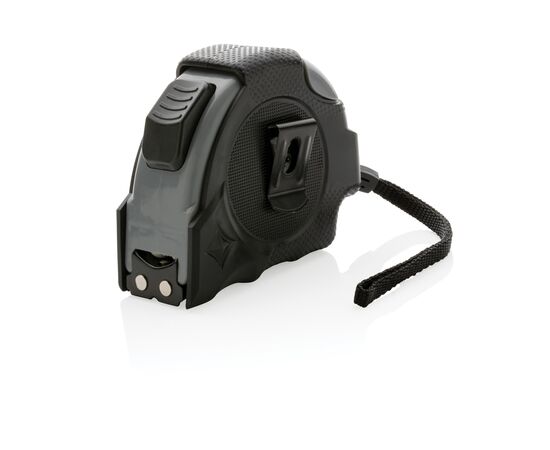 Auto-Stop-Maßband aus recyceltem Kunststoff, 8m/25mm Schwarz - XD Collection P112.181
