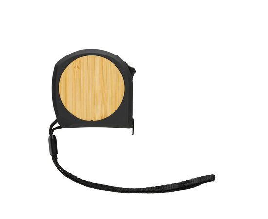 5m/19mm Maßband aus RCS recycelt. Kunststoff & Bambus Schwarz - XD Collection P112.191