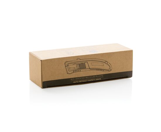 Sicherheitsmesser mit Auto-Rückzug aus RCS recyc. Kunststoff Grau - XD Collection P112.602