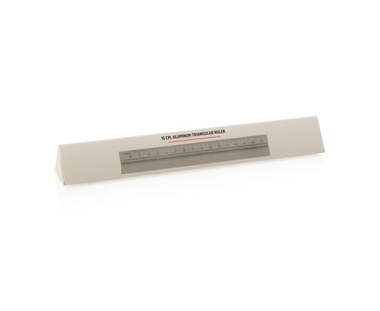 15cm Dreikantlineal aus Aluminium Silber - XD Collection P165.142