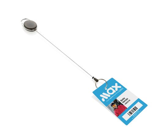 Porte-clés à clip extensible en ABS recyclé RCS Noir - XD Collection P191.6501