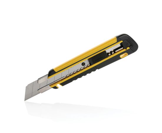 Hervulbare RCS recycled plastic heavy duty afbreekmes Geel - XD Collection P215.176