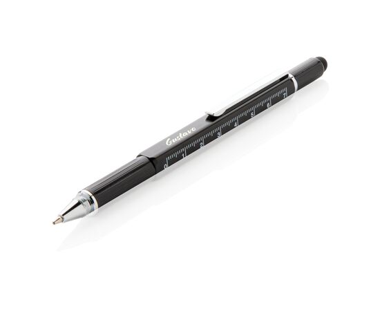 Stylo outil 5 en 1 en aluminium Noir - XD Collection P221.551