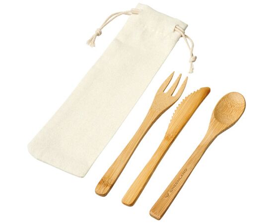Celuk bamboo cutlery set Natural  - Unbranded 11299500