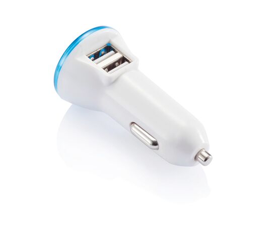 Powerful dual port car charger Blue, White - XD Collection P302.274