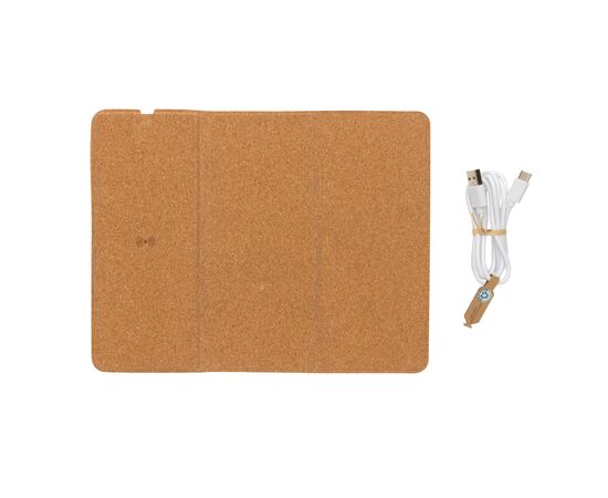 Tapis de souris avec chargeur sans fil 10W en liège Brun - XD Collection P308.519