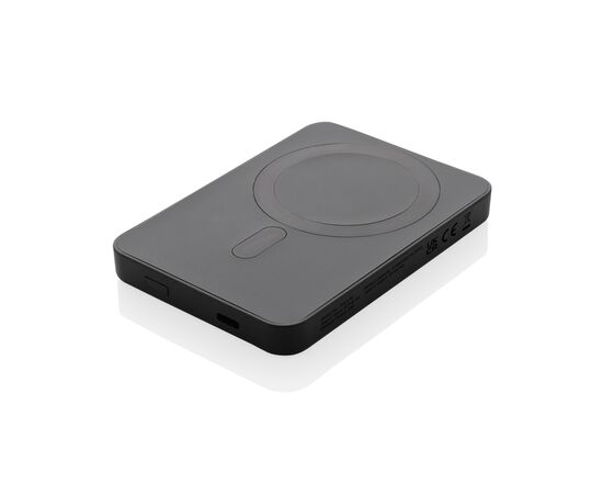 Magnetix 5.000mAh magnetische Powerbank aus RCS recycel. ABS Schwarz - XD Collection P322.401
