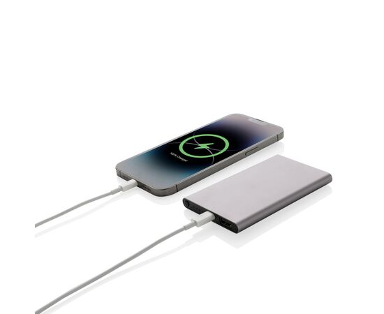 RCS gerecycled plastic/alu 4000 mah powerbank met type C Antraciet - XD Collection P322.420