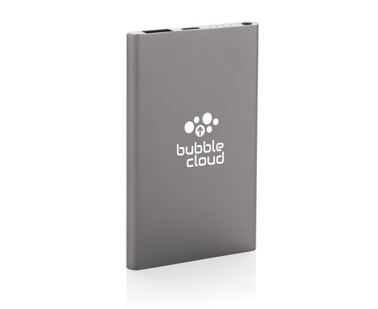 RCS gerecycled plastic/alu 4000 mah powerbank met type C Antraciet - XD Collection P322.420