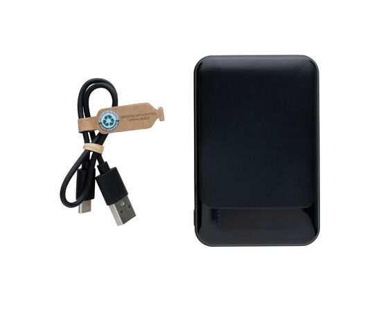 RCS gerecycled plastic 5.000 mAh powerbank Zwart - XD Collection P322.611