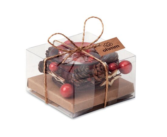 Christmas candle holder Red -  CX1446-05