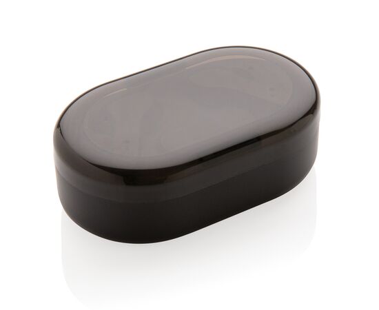 Light up logo TWS earbuds in charging case Black - XD Collection P329.181