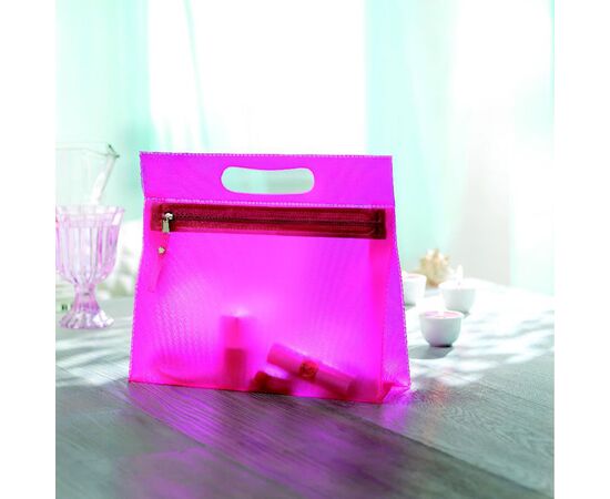 Transparente Kosmetiktasche Fuchsie -  IT2558-38
