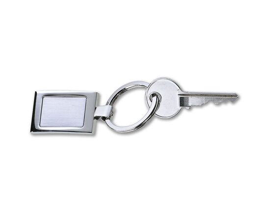 Luxe metalen sleutelhanger Glanzend zilver -  KC2126-17