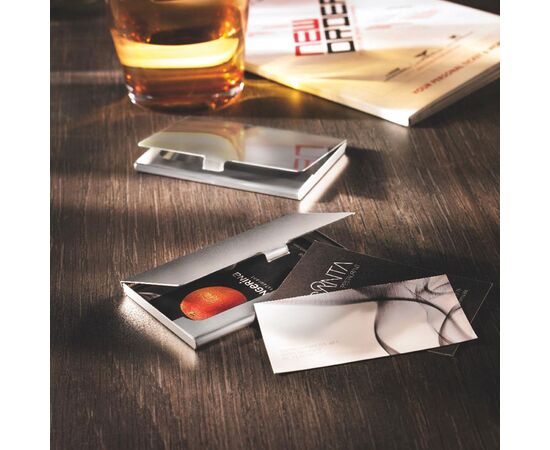 Etui cartes de visite en métal Argent mat -  KC2206-16
