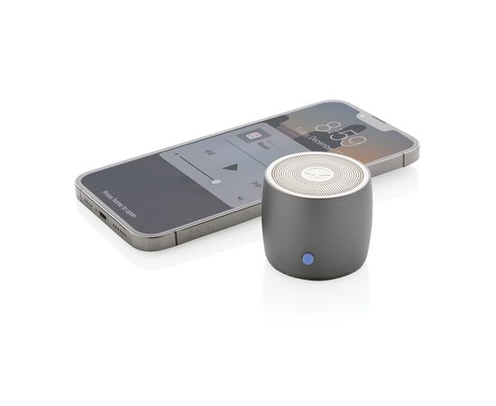 Enceinte 3W aluminium recyclé RCS Swiss peak Gris - Swiss Peak P331.002