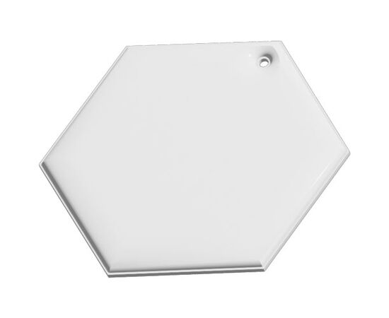 Attache réfléchissante hexagonale en TPU H-12 RFX&#8482; Blanc - RFX™ 1PR11101