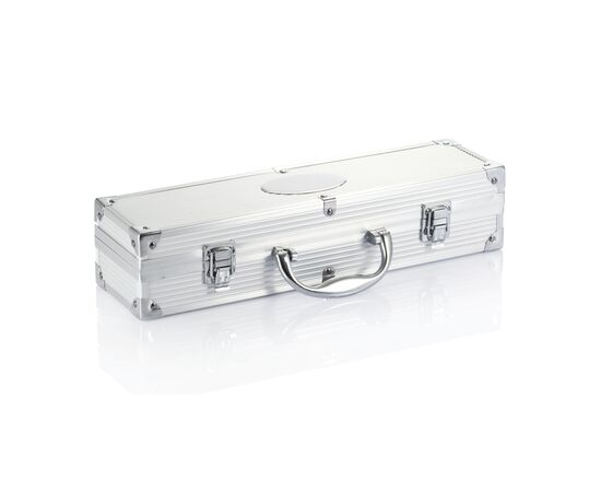 3 pcs barbecue set in aluminium box Silver, Black - XD Collection P422.172