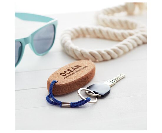 Floating cork key ring Royal blue -  MO6161-37