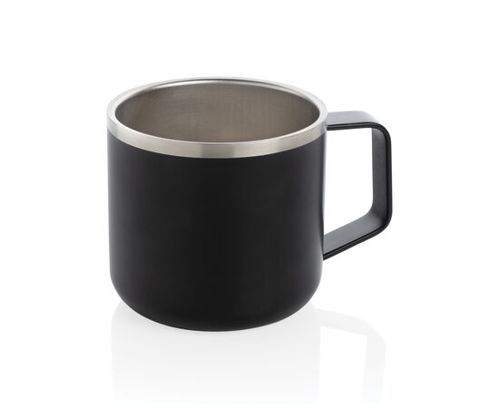 Stainless steel camp mug Black - XD Collection P432.441