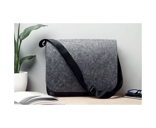 RPET felt laptop bag Grey -  MO6186-07