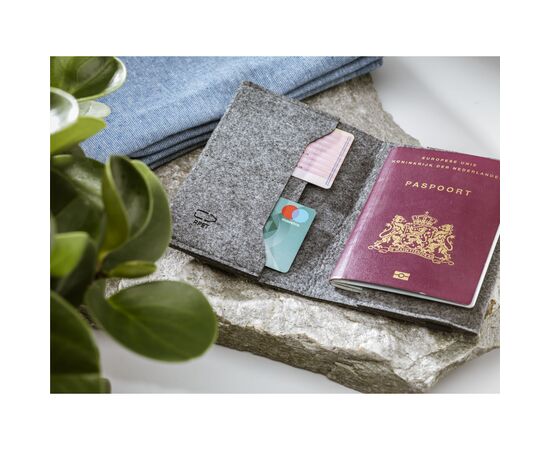 Identify GRS RPET Felt porte pièce d'identité Gris -  154190
