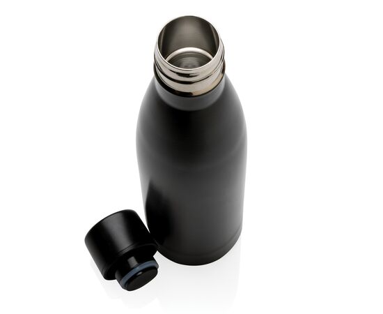 Bouteille iso couleur pleine en acier inoxydable recyclé RCS Noir - XD Collection P433.271