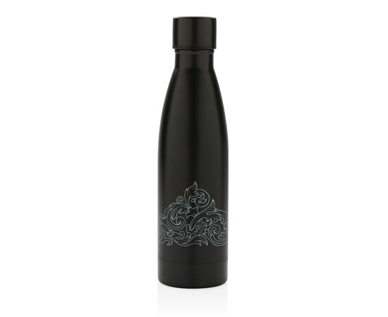Bouteille iso couleur pleine en acier inoxydable recyclé RCS Noir - XD Collection P433.271