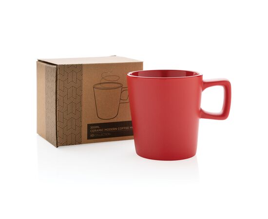 Keramische moderne koffiemok 300 ml Rood - XD Collection P434.054