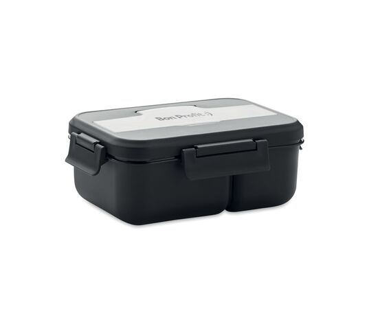Lunchdoos met bestek in PP Zwart -  MO6646-03