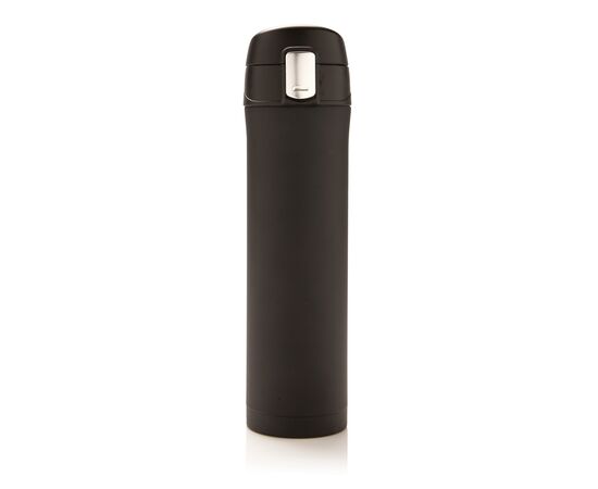 RCS gerecycled roestvrijstalen easy lock thermosfles Zwart - XD Collection P435.501