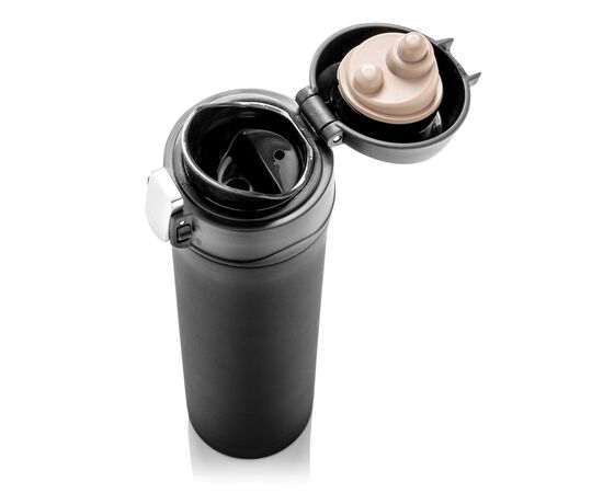 RCS gerecycled roestvrijstalen easy lock thermosfles Zwart - XD Collection P435.501