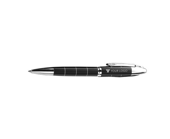Stylo bille en métal Malika Noir, Argent -  2055.050