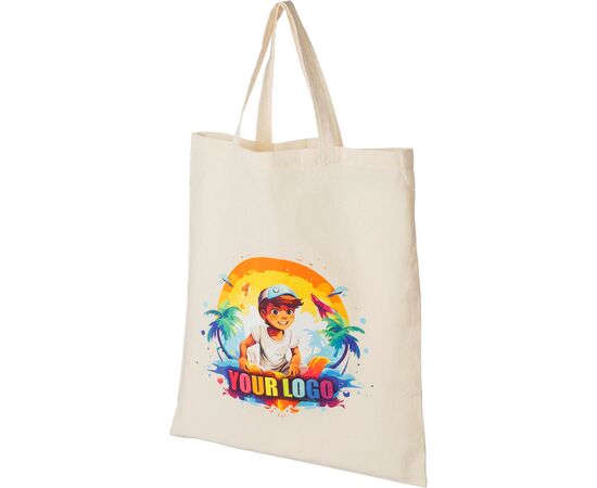Sac shopping en coton Maila Kaki écru -  2315.013