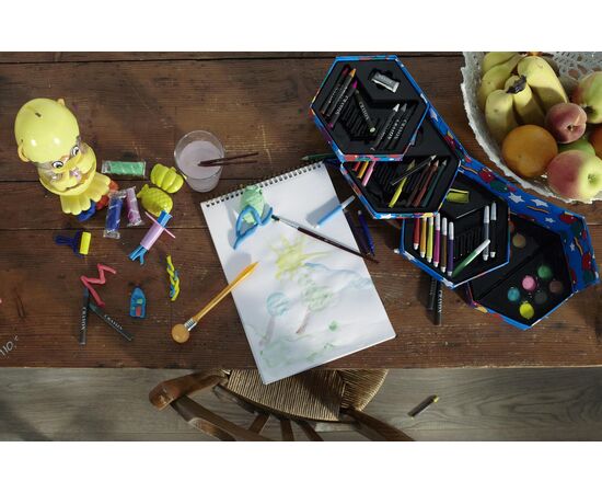 Set à dessin de 56 pièces Kenji Brun -  2438.011