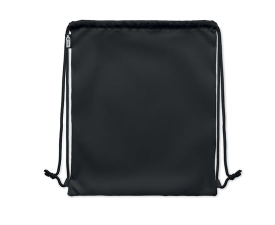 Large drawstring bag 300D RPET Black -  MO6997-03