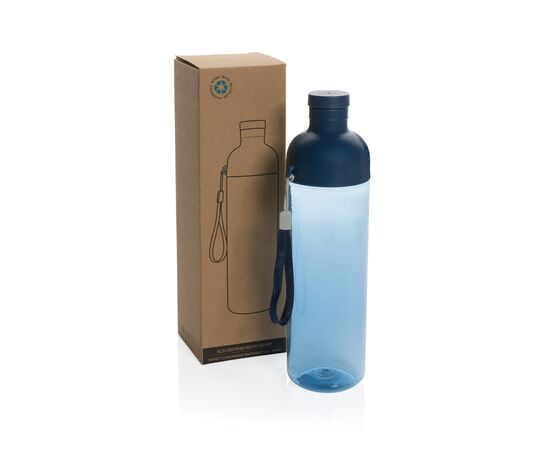 Impact auslaufsichere Wasserflasche aus RCS recyc. PET 600ml Dunkelblau - XD Collection P437.010