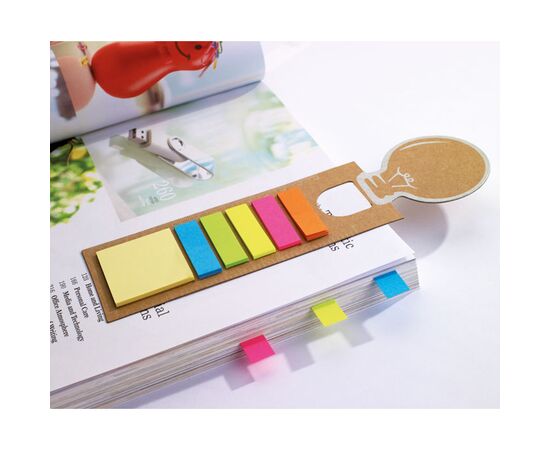 Bookmark with sticky memo pad Beige -  MO7804-13