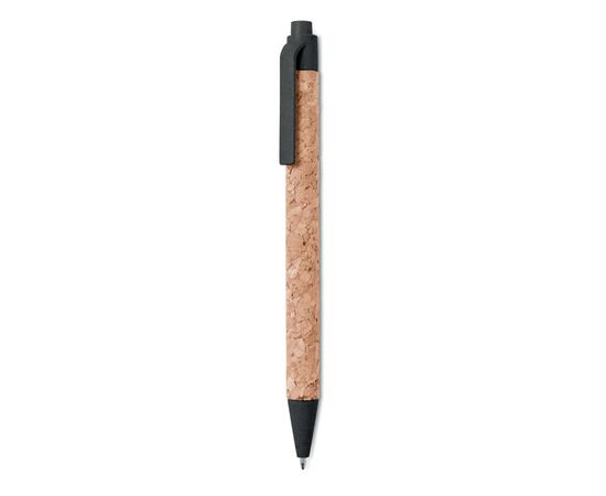 Cork/ Wheat Straw/ABS ball pen Black -  MO9480-03
