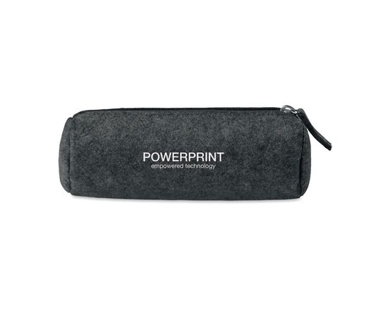 Felt zippered pencil case Dark grey -  MO9819-15