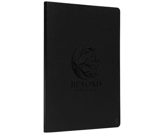 Karst® A5 stone paper hardcover notebook - lined Black - Karst® 10779090