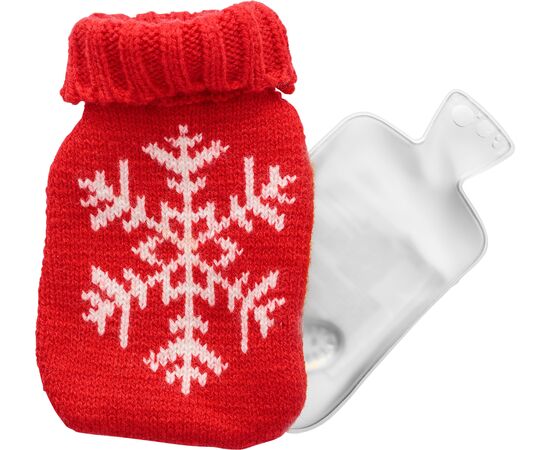 Handwärmer aus PVC mit Strickbezug Maisie Rot -  5260.008