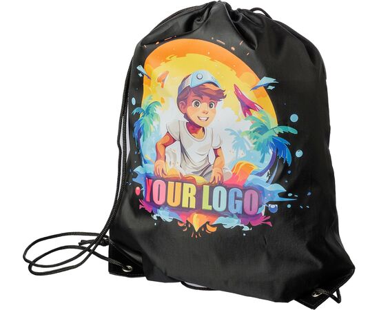 Polyester (210D) drawstring backpack Steffi Black -  7097.001