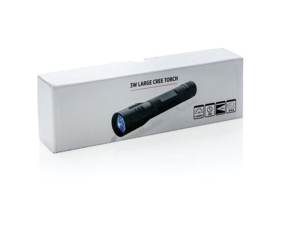 Große 3W Cree Taschenlampe Schwarz - XD Collection P513.461