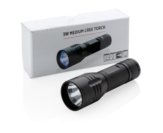 Lampe torche CREE 3 W medium Noir - XD Collection P513.561