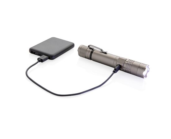 Herlaadbare 3W zaklamp Grijs - XD Collection P513.591