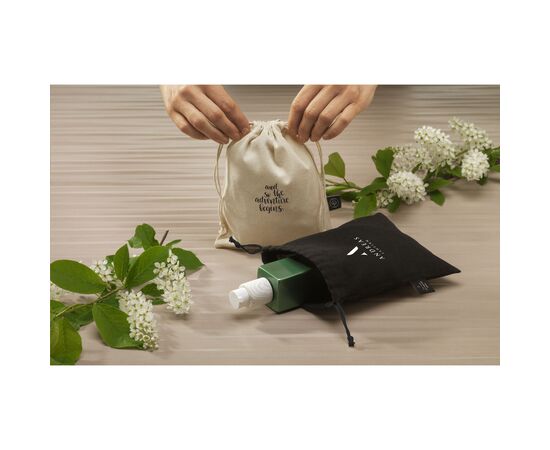 Gift Pouch GRS Recycled Cotton (150 g/m²) S Zwart -  231398